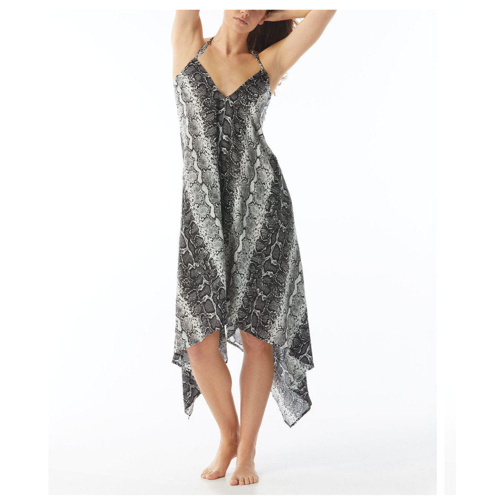 VINCE CAMUTO Convertible SNAKE-PRINT COVER-UP Summer Lightweight DRESS Small